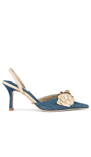 Spencer Vintage Slingback Heel in Denim | Revolve Clothing (Global)