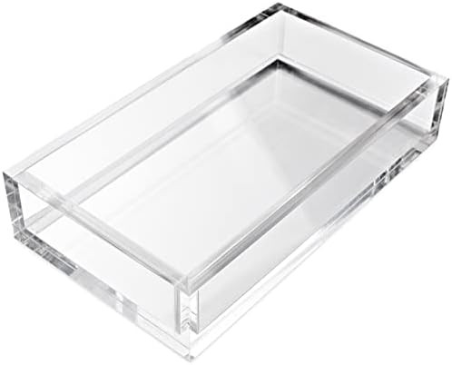 AH AMERICAN HOMESTEAD Clear Acrylic Tray - Bathroom Hand Towel Tray, Paper Guest Towel Holder, Va... | Amazon (US)