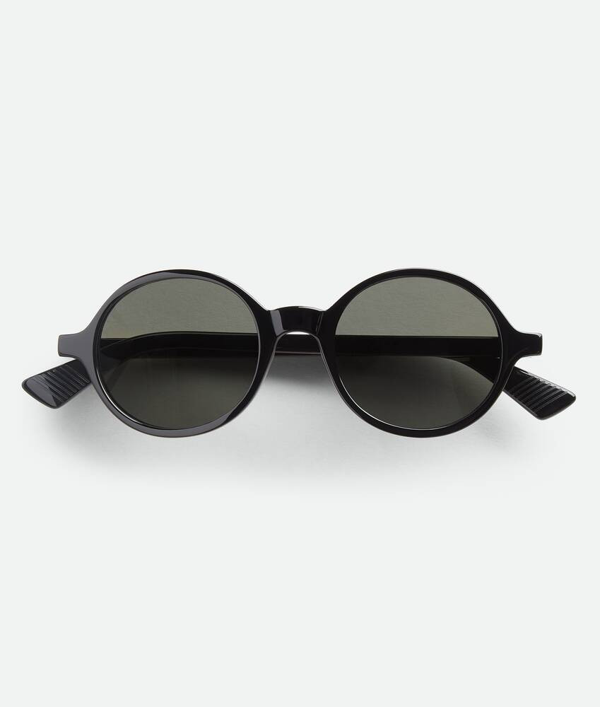 Lunettes de soleil rondes Classic en Black/grey | Bottega Veneta FR | Bottega Veneta
