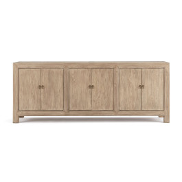 EM Wabi-Sabi Rustic Reclaimed Wood 6-Door Storage Credenza | Eternity Modern