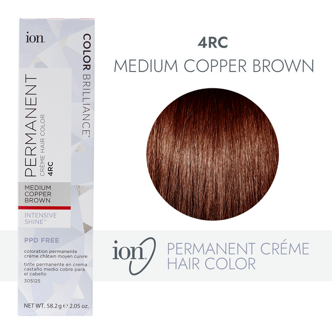 Ion 4RC Medium Copper Brown Permanent Creme Hair Color 2.05 Oz | Sally Beauty