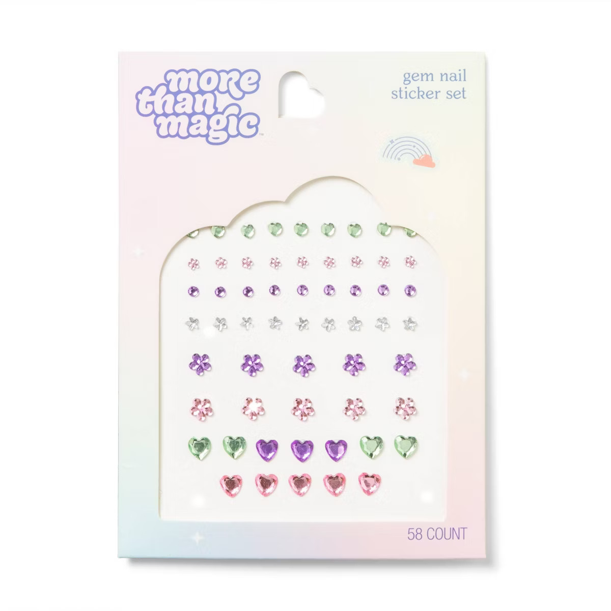 Stick-On Nails - Gems - 58ct - More Than Magic™ | Target