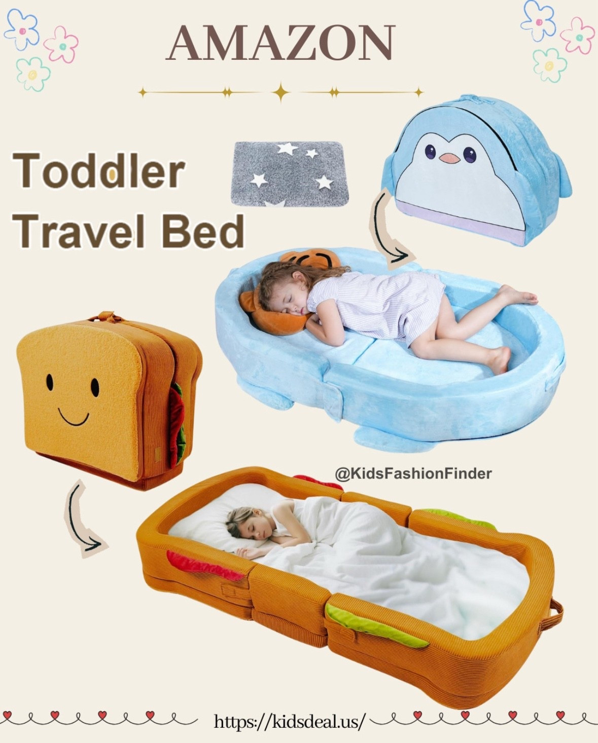 ✨ Toddler Travel Bed — Cute, Cozy & Perfect for Trips! ✨

These adorable travel beds make naptime easy anywhere! 💤💛

Soft, comfy, and super supportive — perfect for sleepovers, road trips, flights, or grandma’s house. 

Kids will love the fun sandwich 🥪 and penguin 🐧 designs! Easy to fold, carry, and set up in seconds.

Give your little one a cozy spot to rest anytime, anywhere. 🧸✨

#ToddlerTravelBed #KidsTravelEssentials #BabyGear #MomLife #TravelWithKids #ToddlerSleep #ParentingTips #MomApproved #CuteBabyThings #FamilyTravel ✈️💤 

 

#LTKTravel #LTKKids #LTKSaleAlert