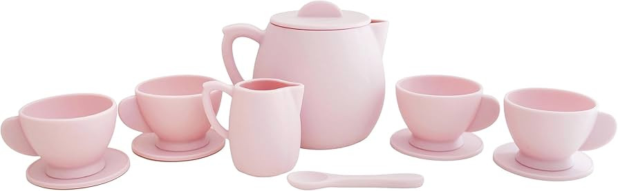 Amazon.com: Marlowe & Co Silicone Classic Tea Play Set for Children, Dishwasher Safe Tea Set for ... | Amazon (US)