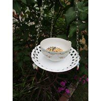 Tea Cup Bird Feeder/Succulent Planter, Repurposed Garden Art | Etsy (US)