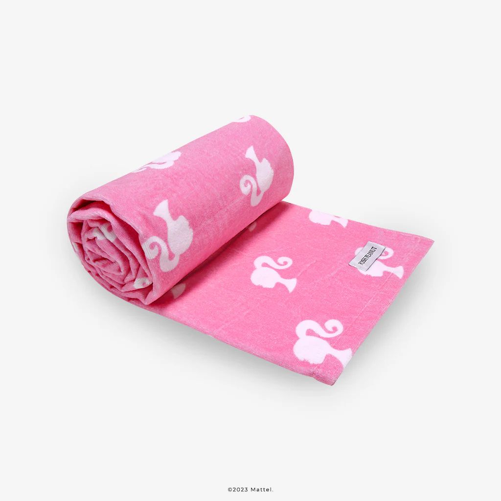 Pink Girls Beach Towel | Barbie™ x Posh Peanut® | Posh Peanut