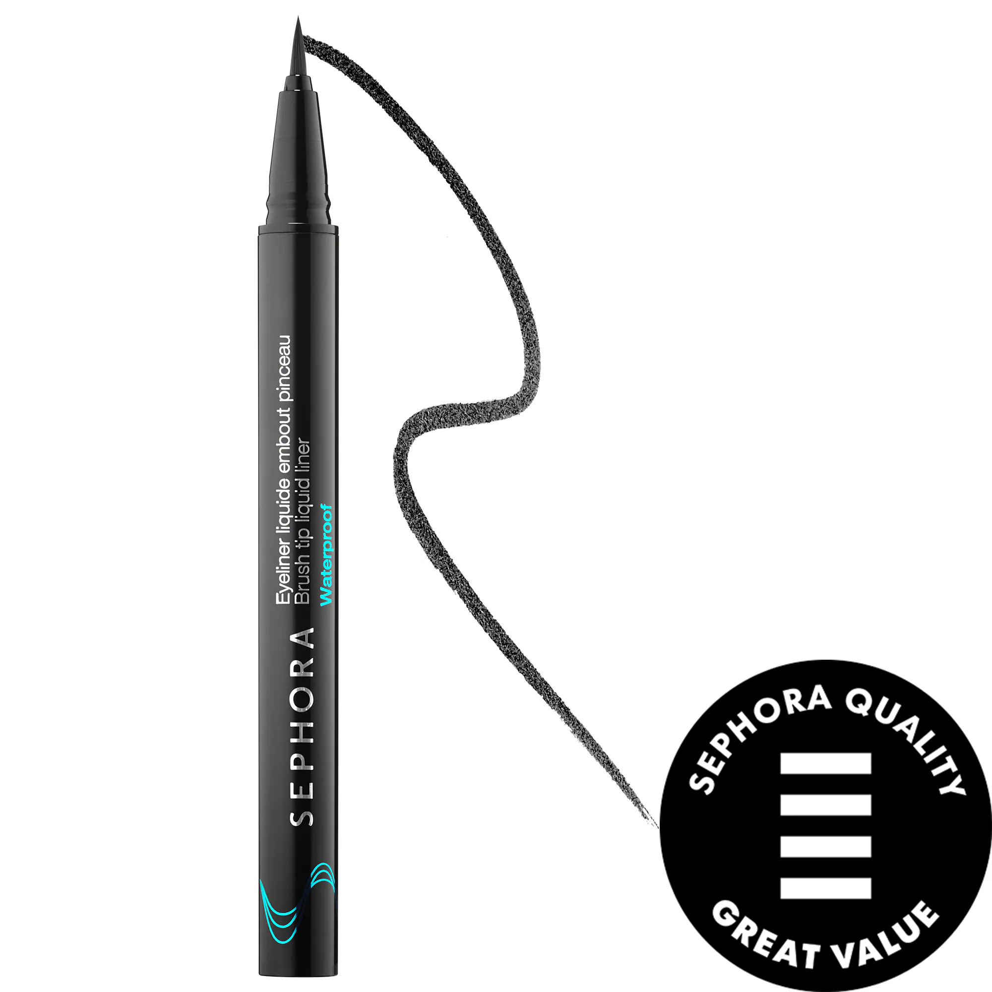SEPHORA COLLECTION Hot Line Brush Tip Waterproof Liquid Eyeliner 01 Black 0.0135 fl. oz./0.40 ml | Sephora (US)