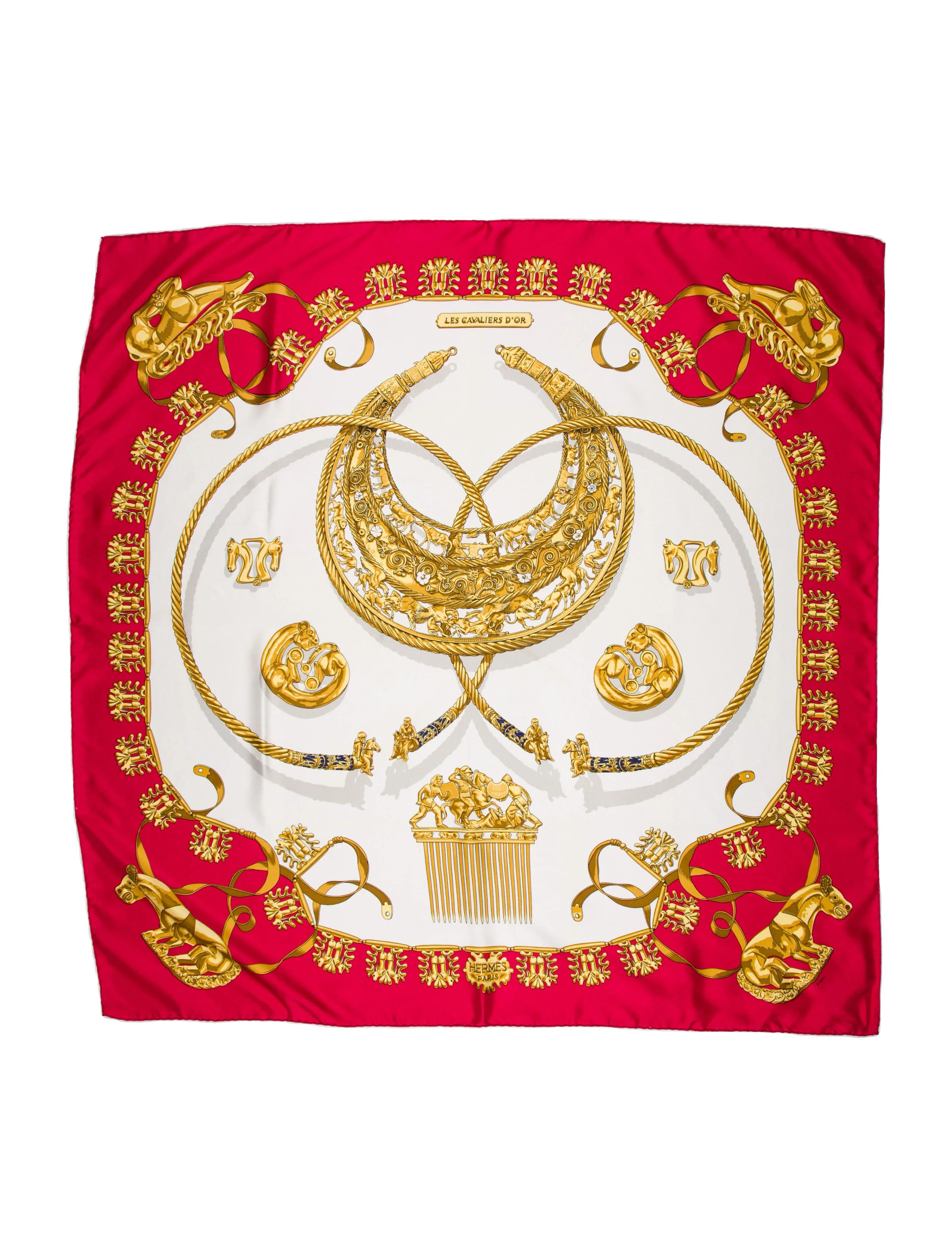 Les Cavaliers d'Or Silk Scarf | The RealReal