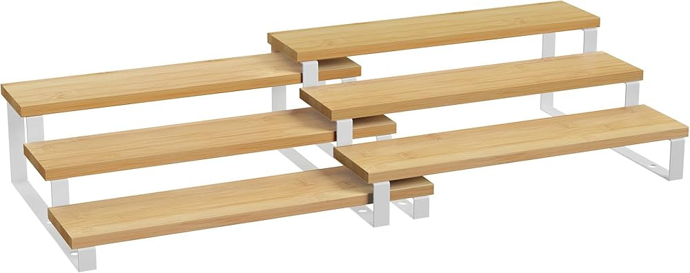 SONGMICS Juego de 2 soportes organizadores de perfumes de bambú, soporte para cupcakes de 3 nive... | Amazon (US)