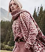 Spacedye Fair Isle Turtleneck Sweater | LOFT