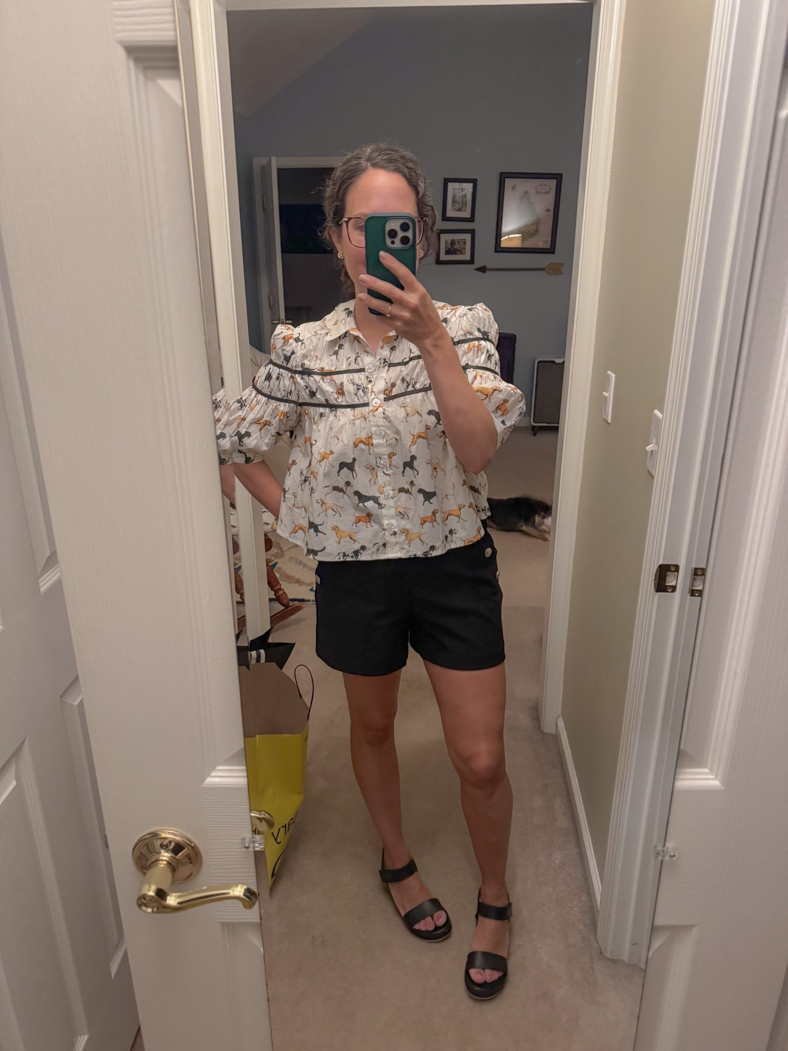 What I wore for a night out last week! Cute date night outfit too. Blouse from Anthropologie, sailor shorts from TJ Maxx, Sorel sandals.

#LTKOver40 #LTKSeasonal