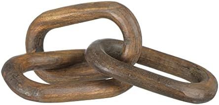 Creative Co-Op Reclaimed Wood 3 Links Chain, Natural | Amazon (US)