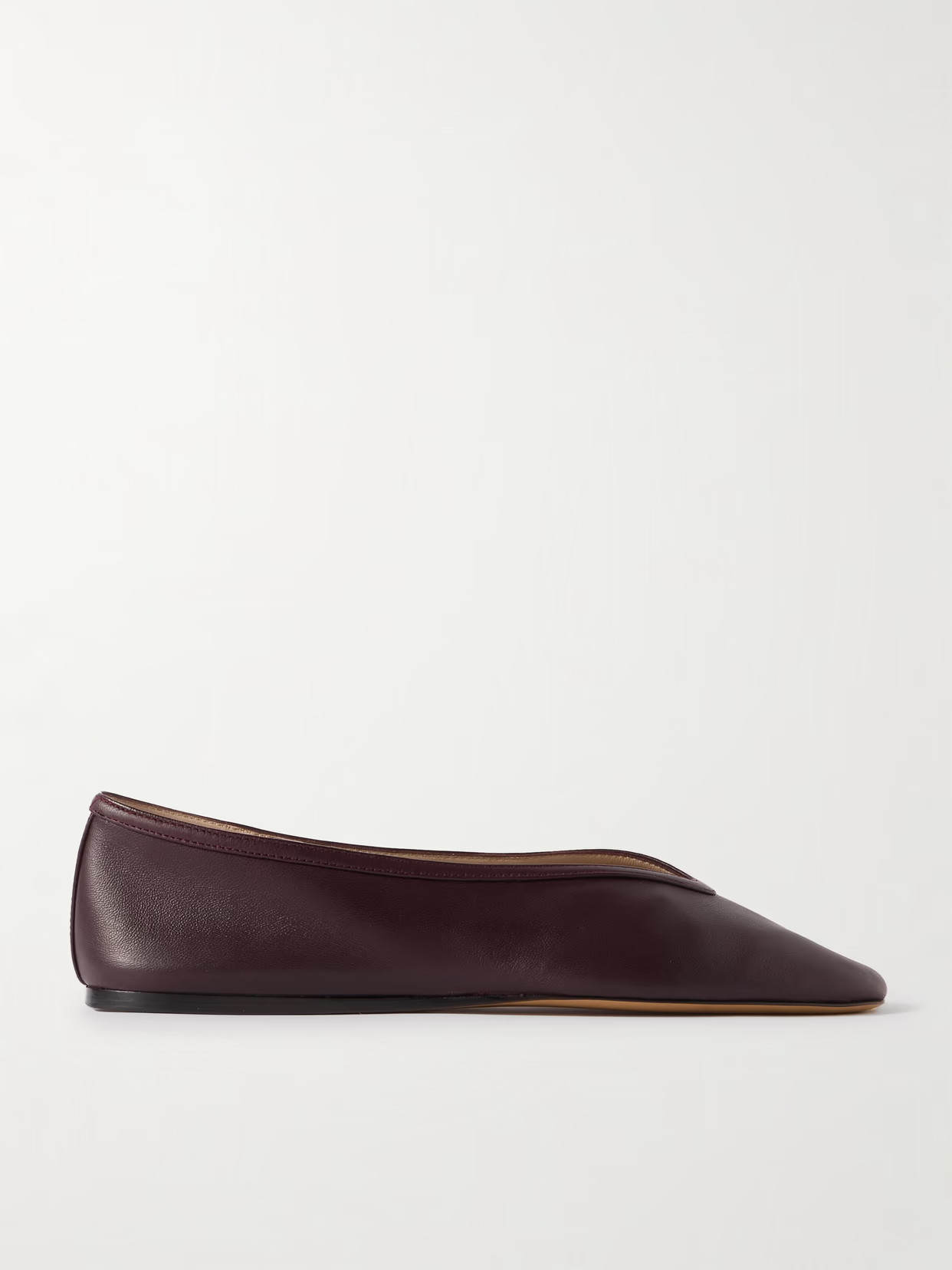 Le Monde Béryl - Luna Leather Ballet Flats - Burgundy | NET-A-PORTER (US)