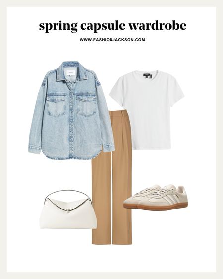 2024 Spring Capsule Wardrobe #springfashion #capsulewardrobe #springoutfit #springcapsule #trousers #sneakers #shacket #fashionjackson 

#LTKstyletip #LTKfindsunder100 #LTKSeasonal