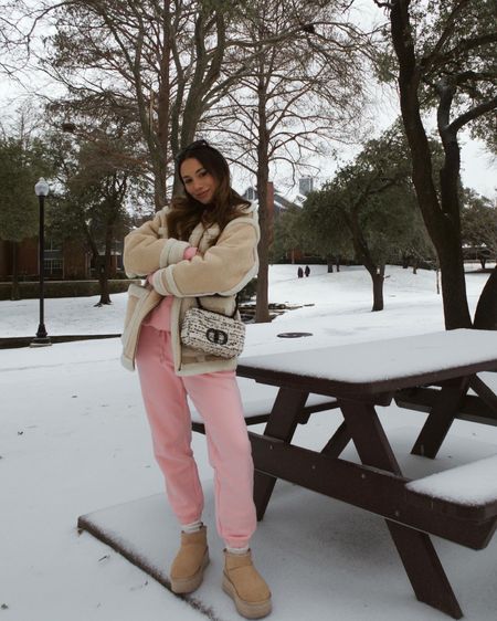 Pink outfit under $50 - perfect for a cozy Valentines or Galentines date night in 

pink sweatsuit, February outfits, Valentine’s Day fashion #competition 

#LTKunder50 #LTKFind #LTKSeasonal