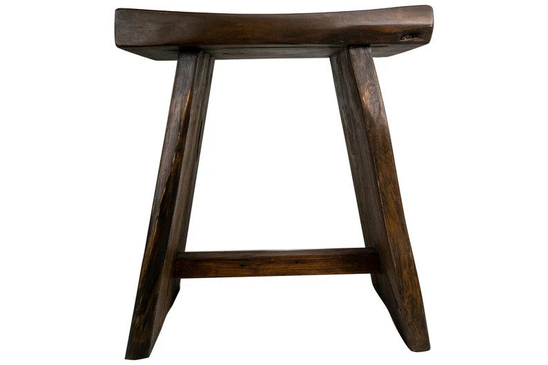 Nordic Style Teak Stool With Curved Seat | Etsy | Etsy (US)