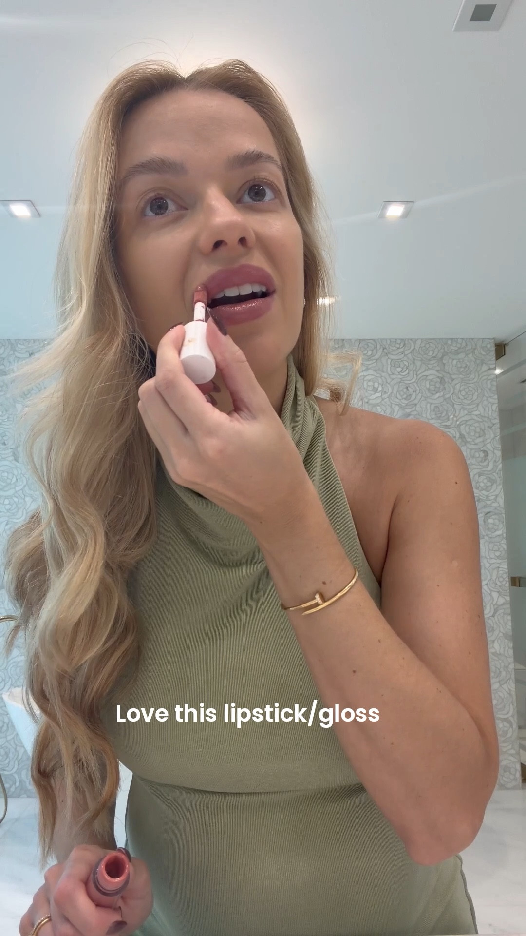 Base: Valentino Lipstick ( color 123R strike a pose) 

Tinted Oil: Well People (color soft peony)

#LTKBeauty #LTKselfcare #LTKgrwm