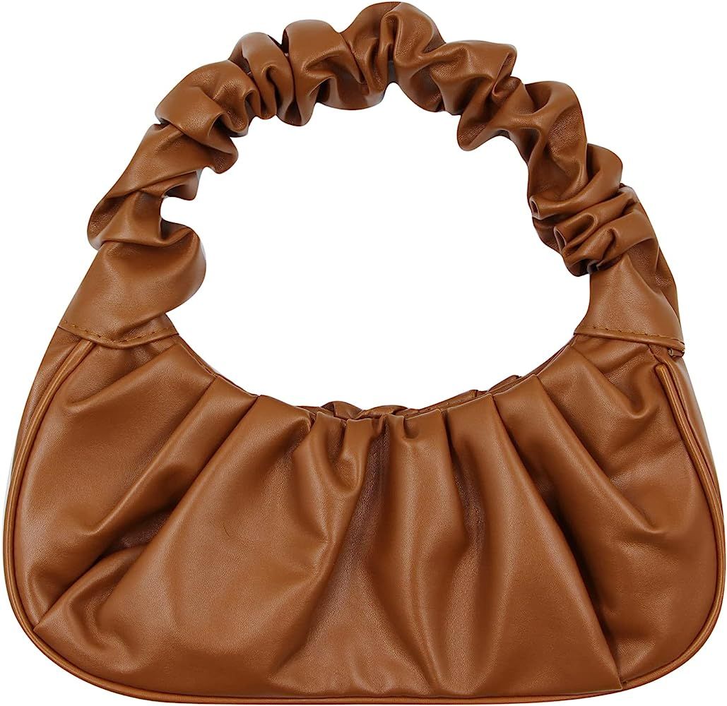 RARITYUS Women Vintage Hobo Handbag Fashion Pleated Purse Shoulder Bag Underarm Small Tote | Amazon (US)