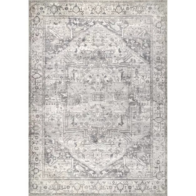 nuLOOM Brielle Machine Washable Vintage Medallion Area Rug | Target