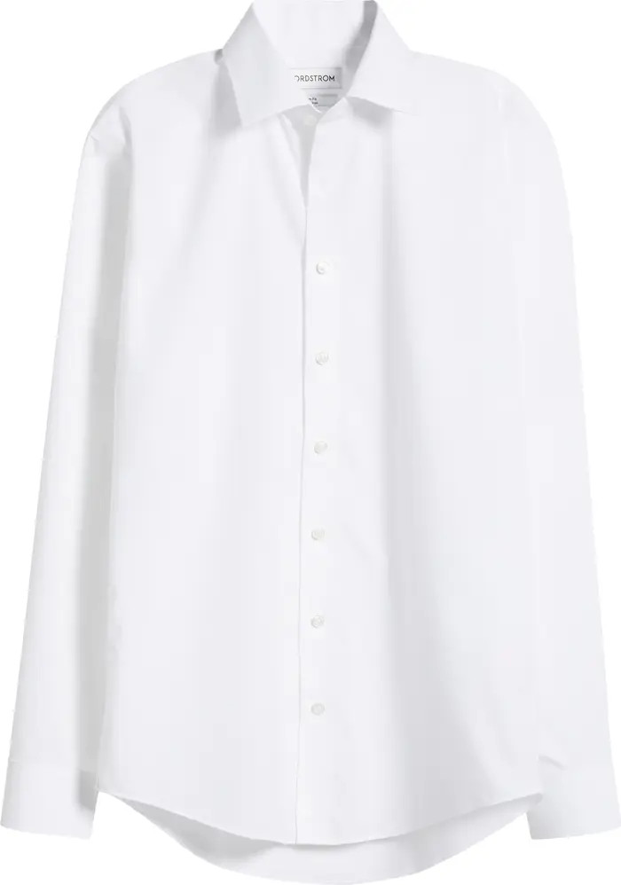 Non-Iron Trim Fit Solid Cotton Dress Shirt | Nordstrom