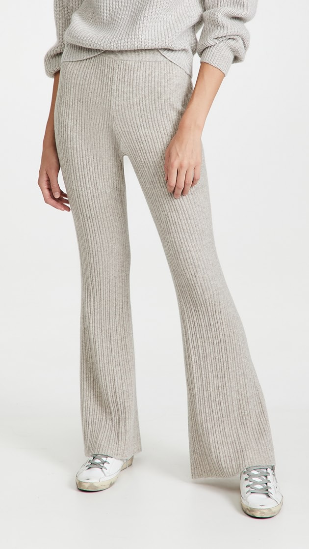 Cashmere Bootcut Rib Pants | Shopbop
