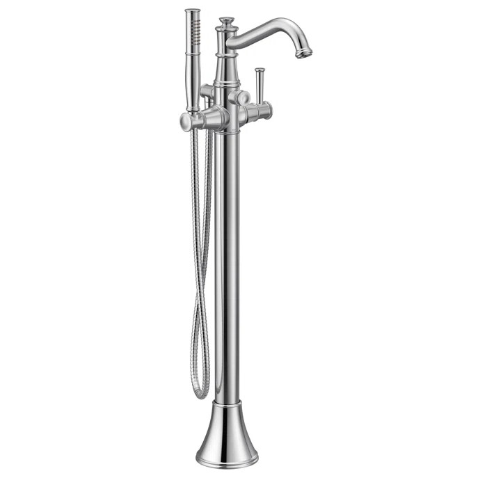 9025 Belfield Single Handle Floor Mounted Freestanding Tub Filler with Handshower | Wayfair North America