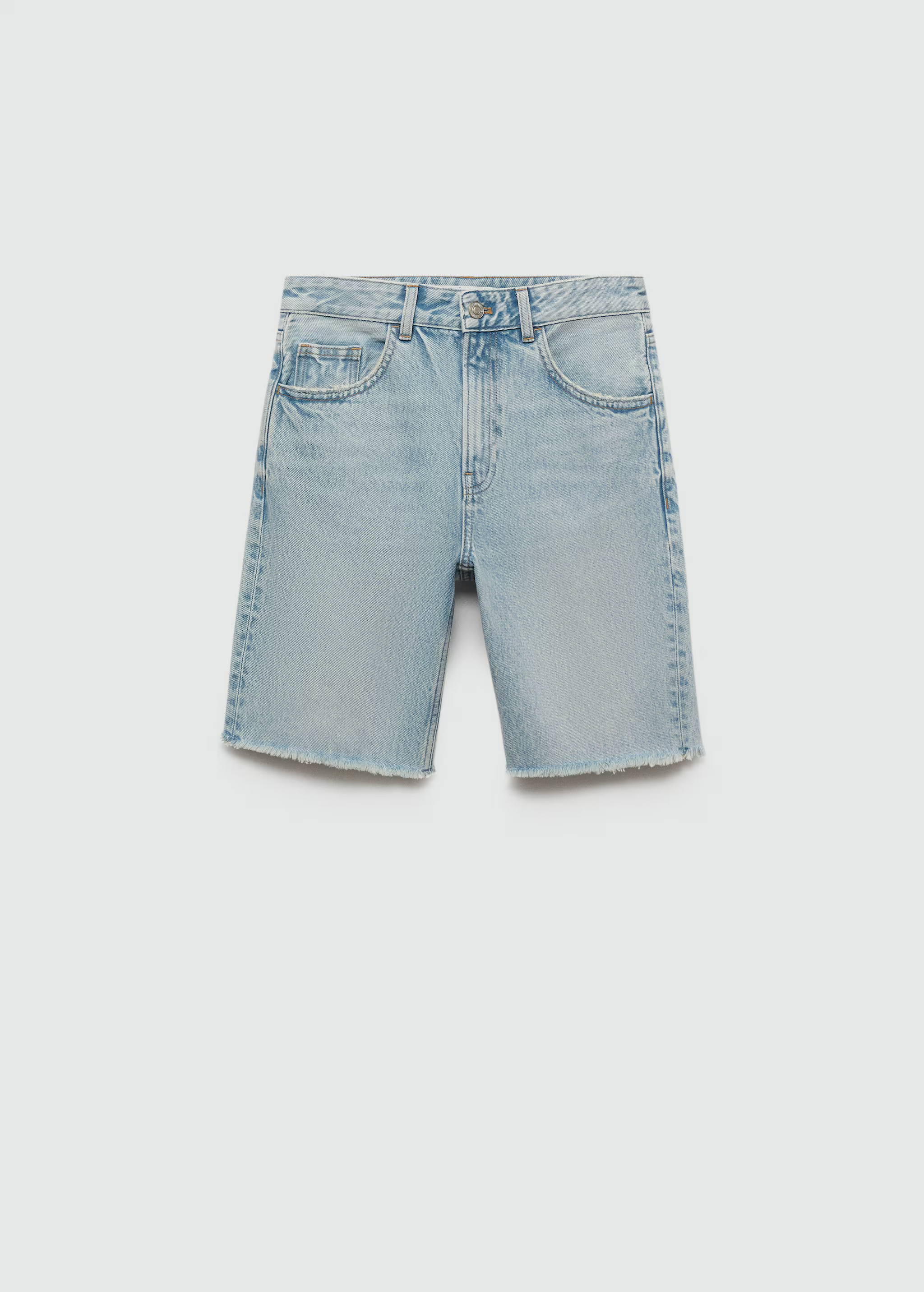Straight-fit denim bermuda shorts | MANGO (UK)