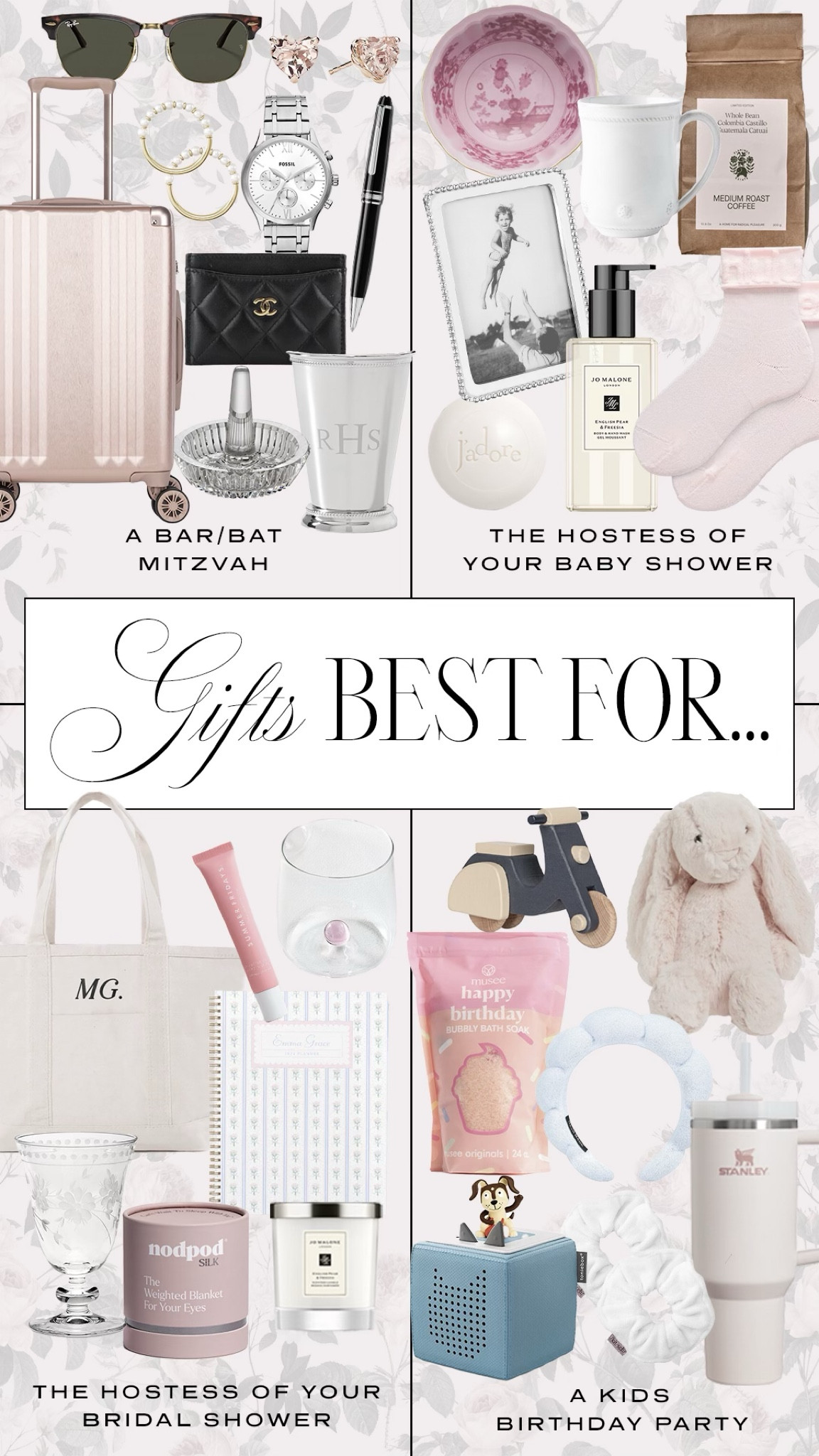 Gifts best for… any occasion you may have coming up. Enjoy xx
