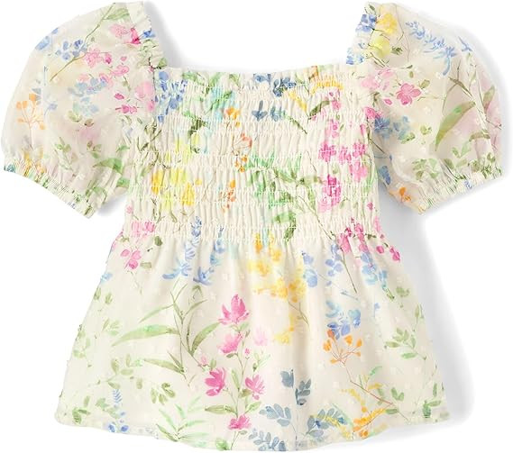 Gymboree Girls' and Toddler Short Sleeve Woven Shirts | Amazon (US)