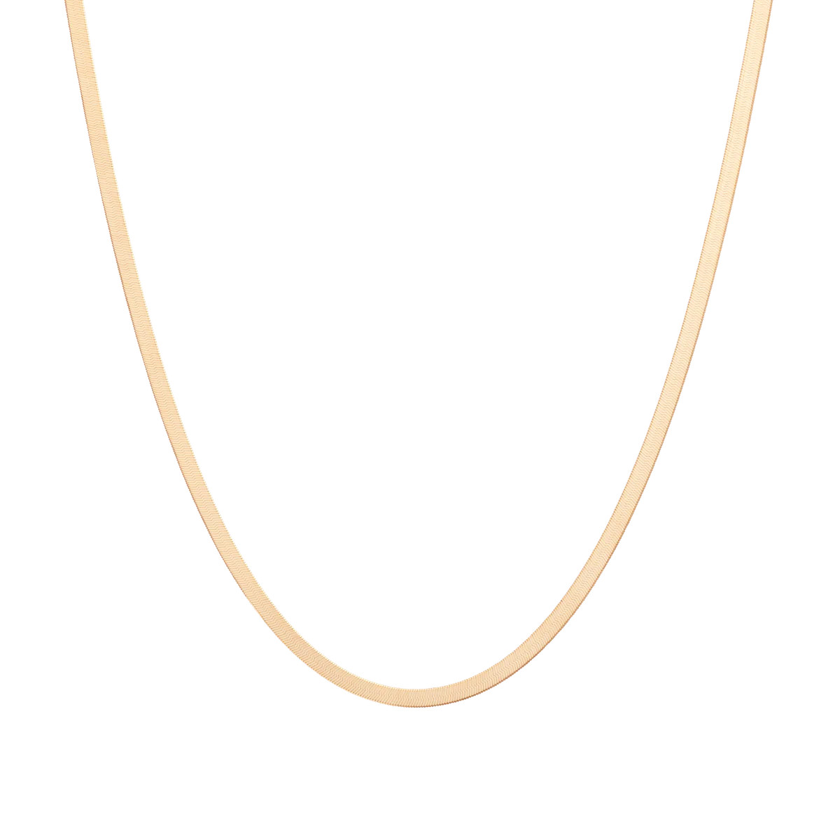 Gold Herringbone Chain Necklace | AUrate New York