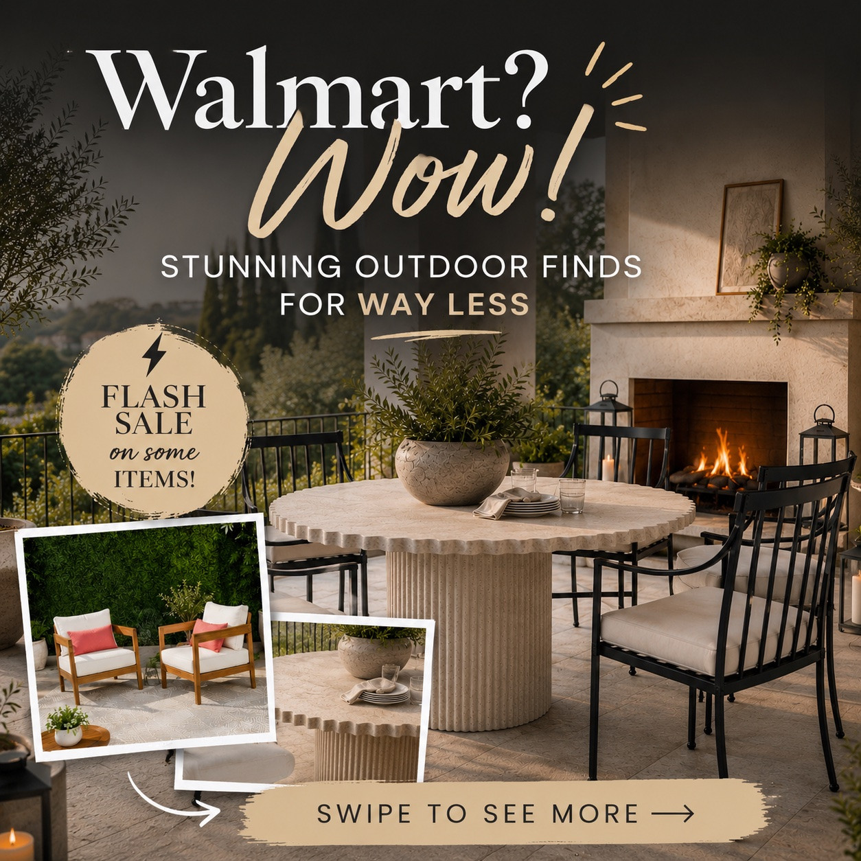 Walmart? WOW! 🙌🏻

I rounded up some of my favorite outdoor finds from Walmart, and honestly… they look far more expensive than they are. From designer-inspired dining sets to cozy patio seating, these pieces can completely transform your outdoor space without the luxury price tag.

✨ Flash sale on some items
✨ Stylish outdoor furniture
✨ Budget-friendly finds
✨ Perfect for patios, porches & backyard entertaining
-
Walmart outdoor furniture, Walmart patio furniture, outdoor dining set, outdoor chairs, patio makeover, backyard inspiration, outdoor decorating ideas, designer look for less, affordable outdoor furniture, patio furniture sale, outdoor living, outdoor entertaining, modern patio, backyard decor, Walmart finds, outdoor flash sale, summer patio ideas, luxury look for less, outdoor table, patio styling ideas, Anya’s Decor, outdoor trends 2026, outdoor furniture deals, porch decorating ideas, backyard oasis, outdoor design inspiration.

#LTKHome