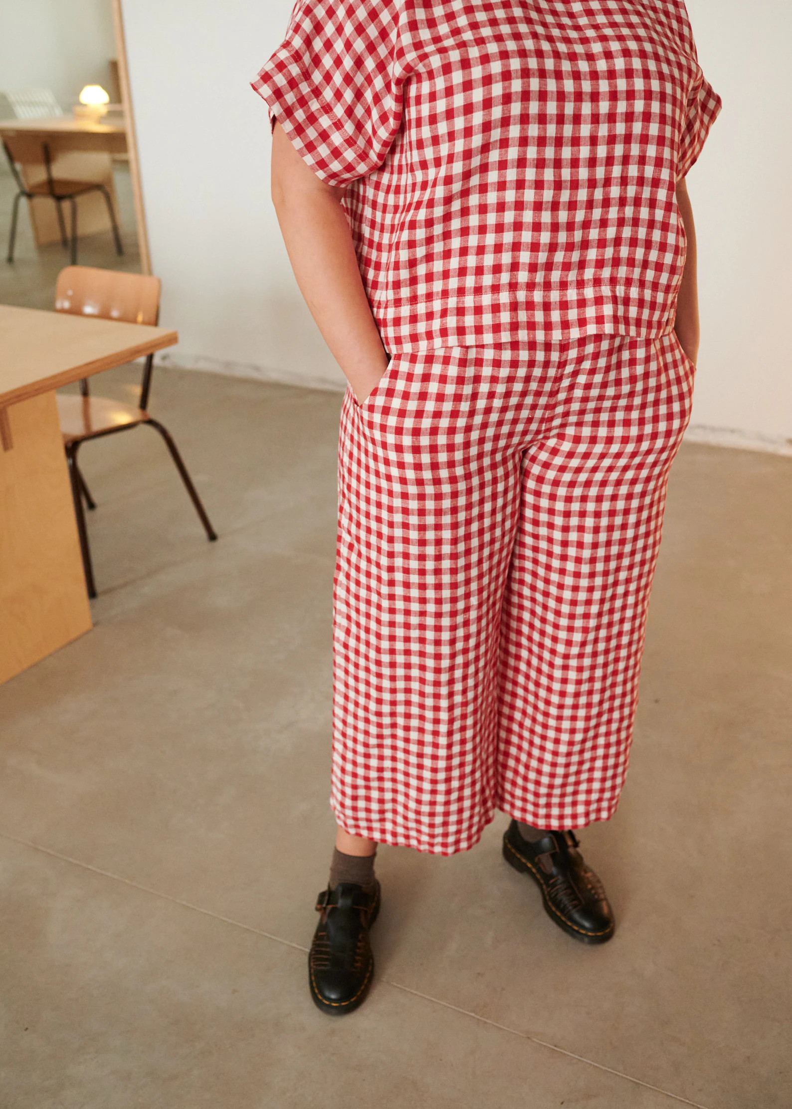 Ocean Red Gingham Trousers - Linen Pants - Linen Trousers - Gingham Linen Trousers - Etsy | Etsy (US)