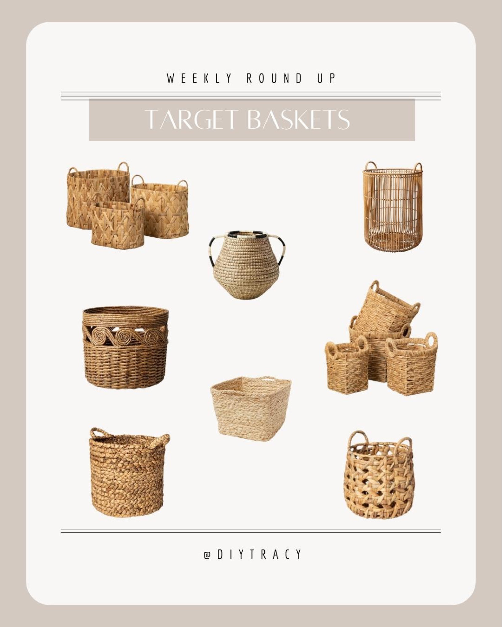 Target Basket Round Up
Target sale woven basket decorative baskets jute basket braided open weave natural storage baskets #LTKTarget


#LTKhome #LTKunder100