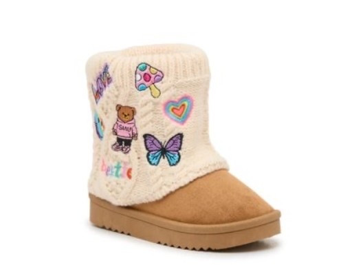 Steve Madden Wisker Boot - Kids'
Shop all Steve Madden

This pull-on pair offers easy wear for busy mornings and a foam midsole that keeps little feet comfortable during playdates and daily outings. The embroidered patch details on the knit fabric upper add a fun finish.

#LTKSeasonal #LTKKids #LTKBaby
