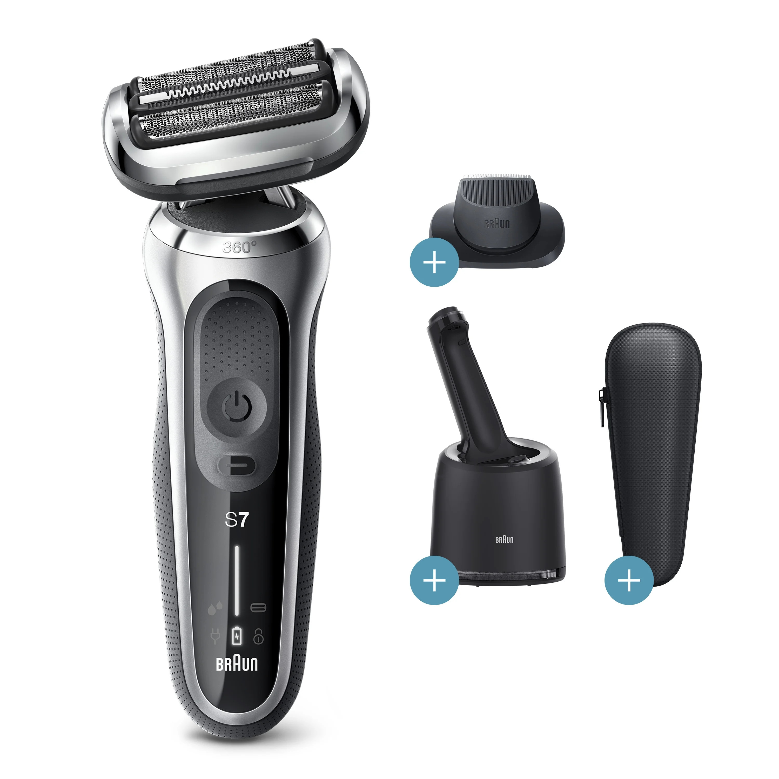 Braun Series 7 7071cc Flex Wet Dry Electric Razor for Men, Smart Care Center - Walmart.com | Walmart (US)