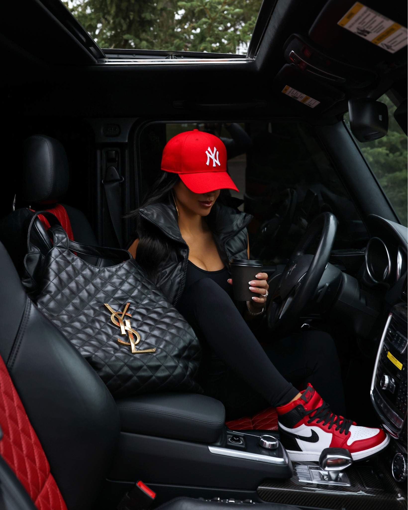Casual outfit ideas / Amazon outfit
Amazon jumpsuit wearing a small
Nike Air Jordan high top sneakers run TTS
NY Yankees red baseball cap
YSL Saint Laurent Icare bag


#LTKunder50 #LTKshoecrush #LTKunder100