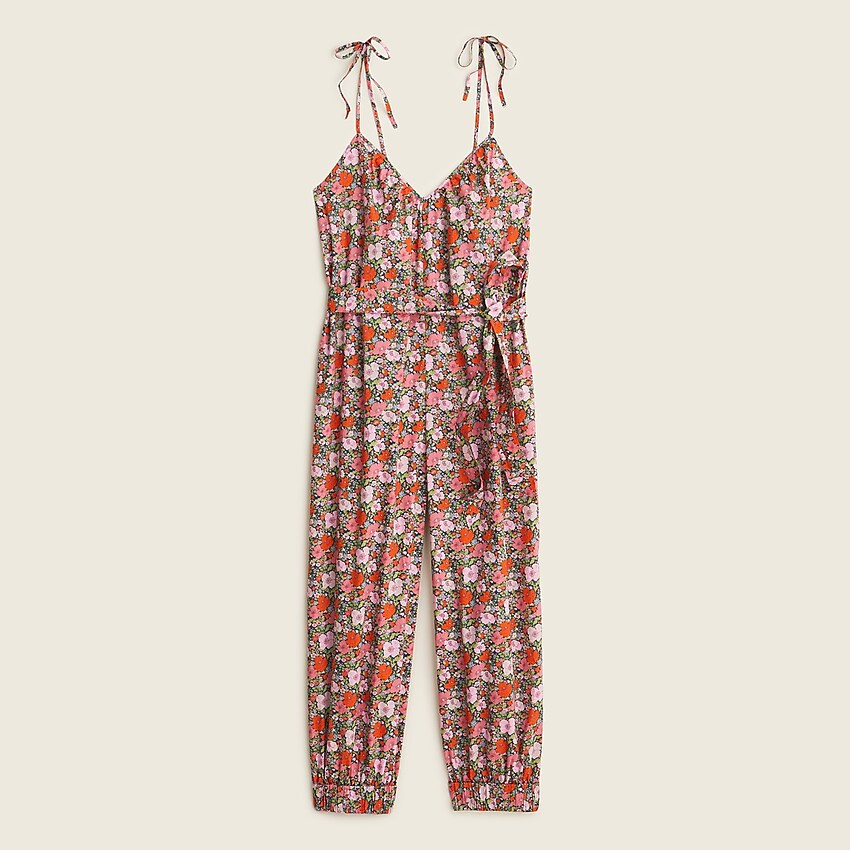 Wide-leg organic cotton jumpsuit in Liberty® Meadow Song floral | J. Crew US