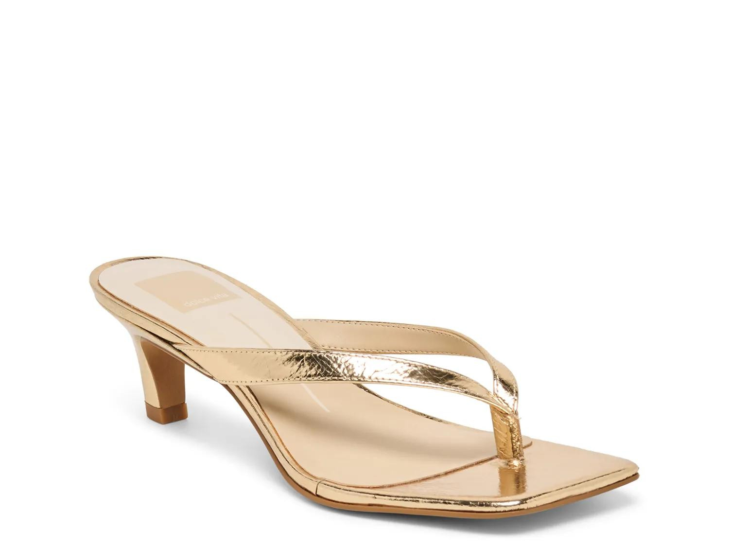 Dolce Vita Ramia Sandal | Women's | Gold Leather | Size 6.5 | Sandals | DSW