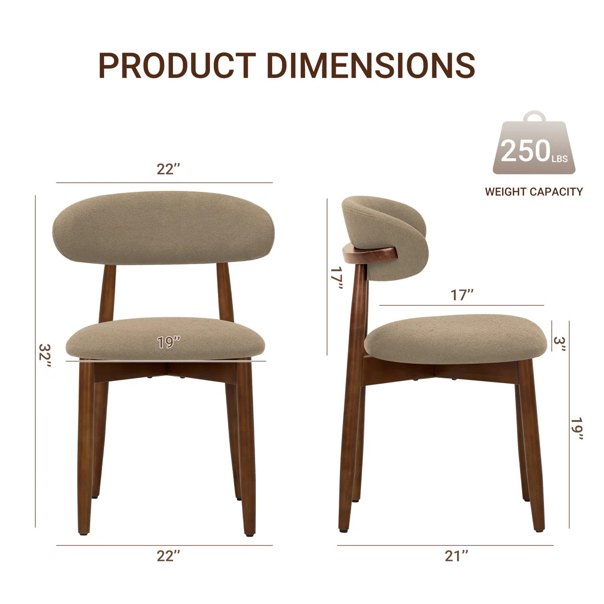 Upholstered Solid Wood Side Chair Dining Chairs (Set of 4) | Wayfair North America