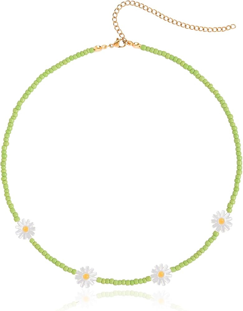 Wellike Colorful Beaded Necklace for Women Freshwater Beaded Pearl Choker Necklace Evil Eye Pearl... | Amazon (US)