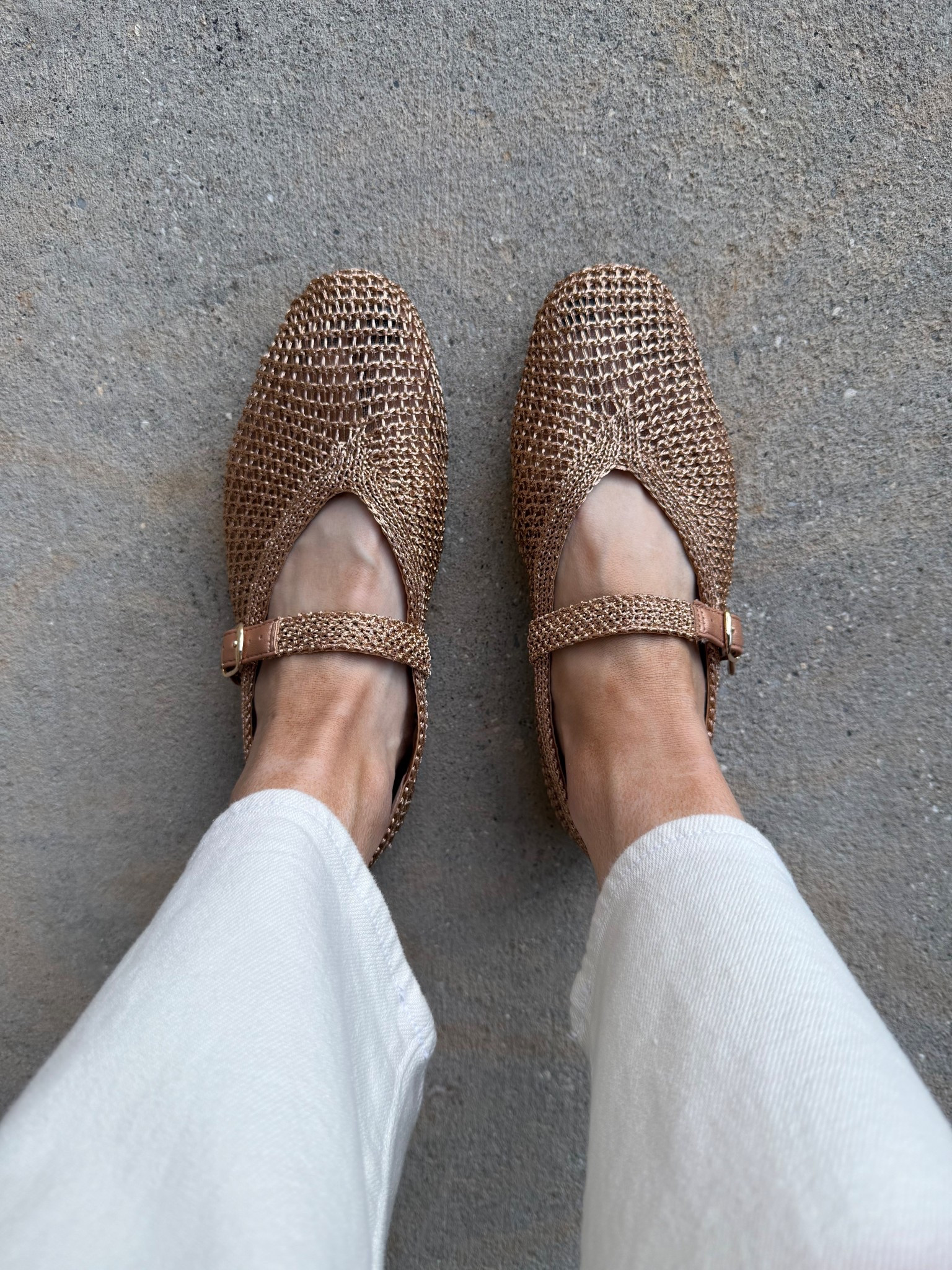 New target flats! Similar look to my $300 designer version so far- comfy! I stayed with my true size 7 but size down a 1/2 size if in between! 

#LTKootd #LTKPetite