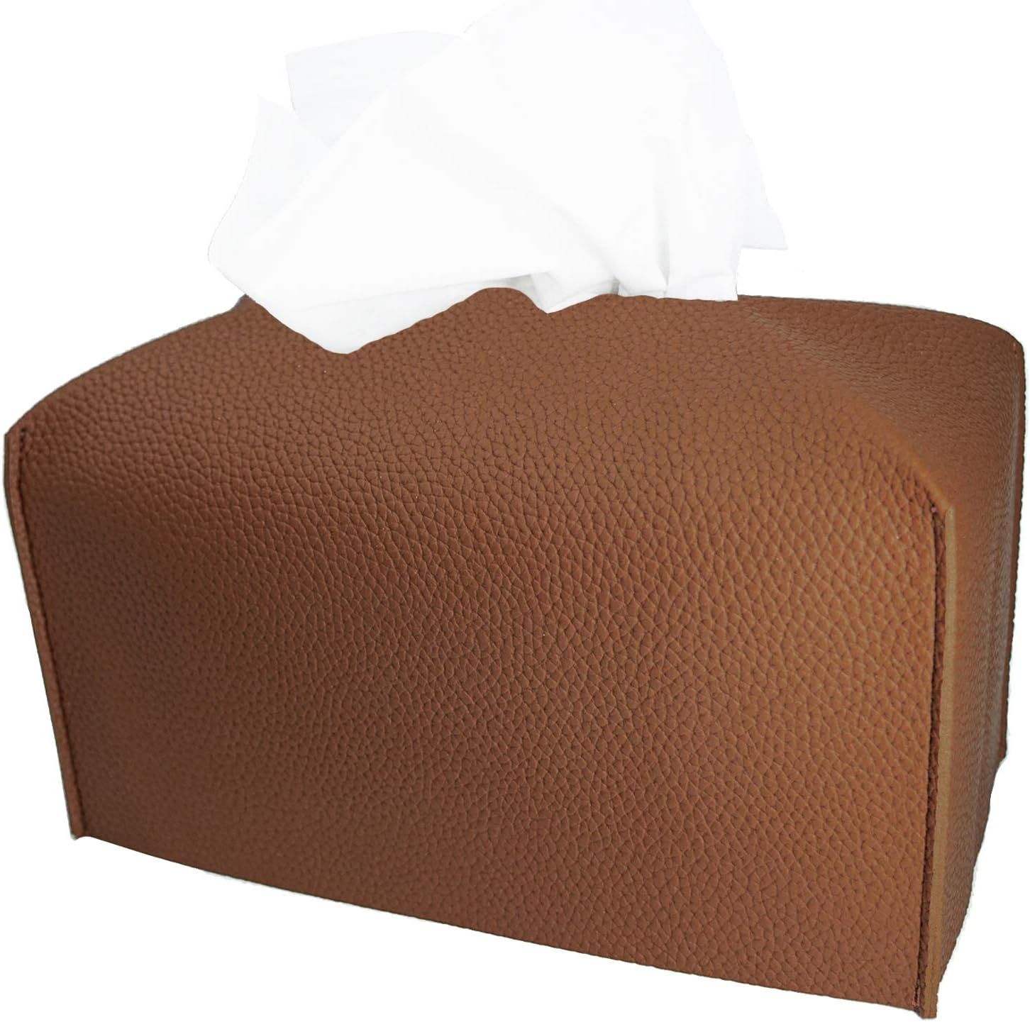 Carrotez Tissue Box Cover, [Refined] Modern PU Leather Rectangular Tissue Box Holder - Decorative... | Amazon (US)