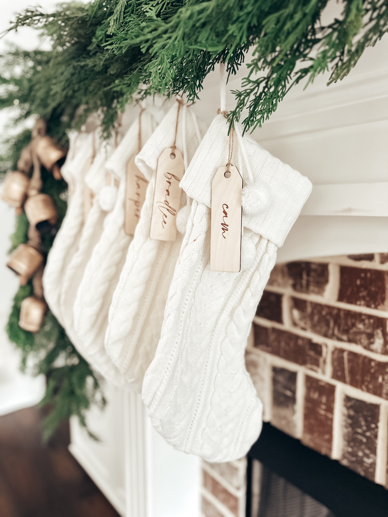 The stockings were hung 🤌🏼 #christmas #stockings #fireplace 

#LTKHoliday