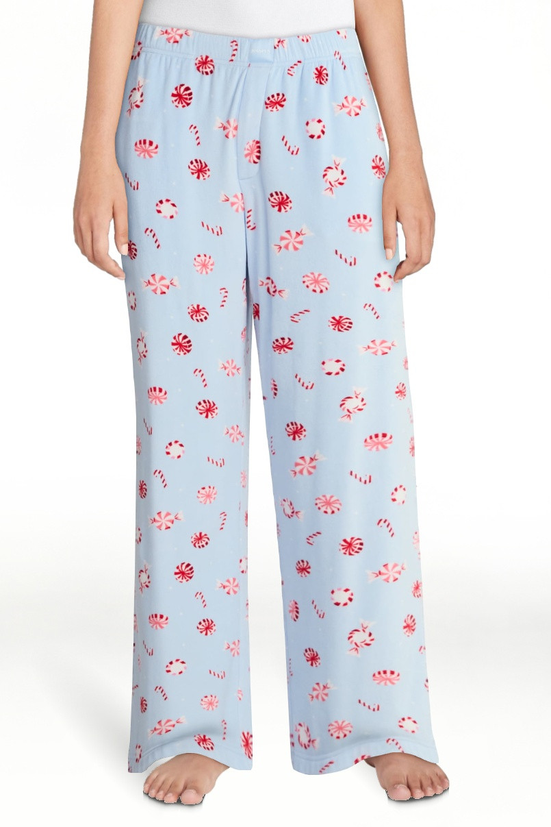 Joyspun Pantalones de Dormir de Pierna Ancha de Terciopelo para Mujer Talla XS-3X | Walmart (US)