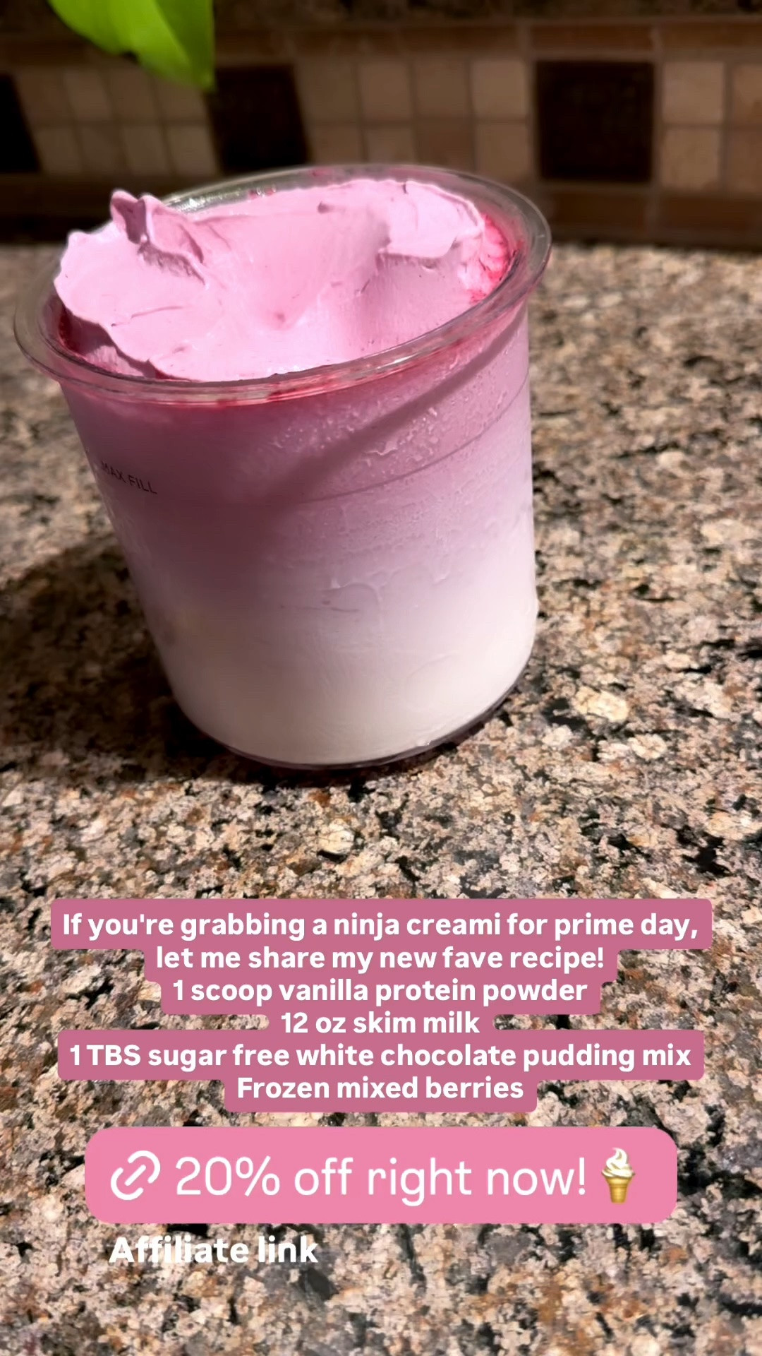 I love using my ninja creami to make high protein, low-calorie ice cream! It can make sorbets, too! 23% off for prime day!
.......
Eat healthy prime day deals prime day sales ninja creami recipe summer fun summer dessert kids essentials housewarming gift Amazon favorites Amazon home Amazon finds Amazon deals Amazon sale high protein recipe

#LTKfitnessgoals #LTKfoodie #LTKKids