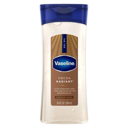 Vaseline Intensive Care Cocoa Radiant Body Gel Oil for Glowing Skin Made with 100% Pure Cocoa Butter + Replenishing Oils, 6.8 fl oz | Walmart (US)