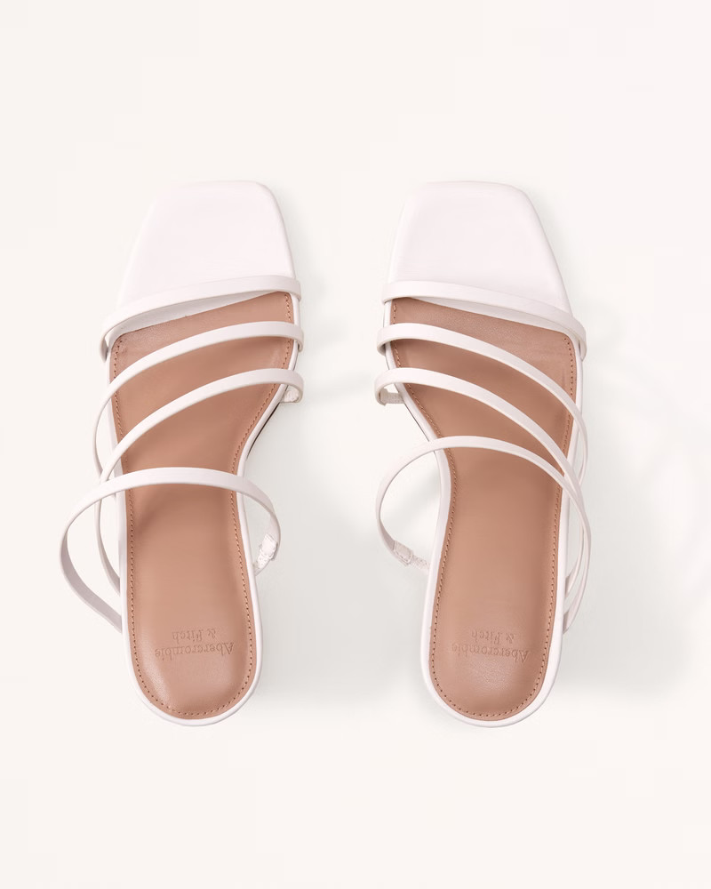 Strappy Circular Heels | Abercrombie & Fitch (US)