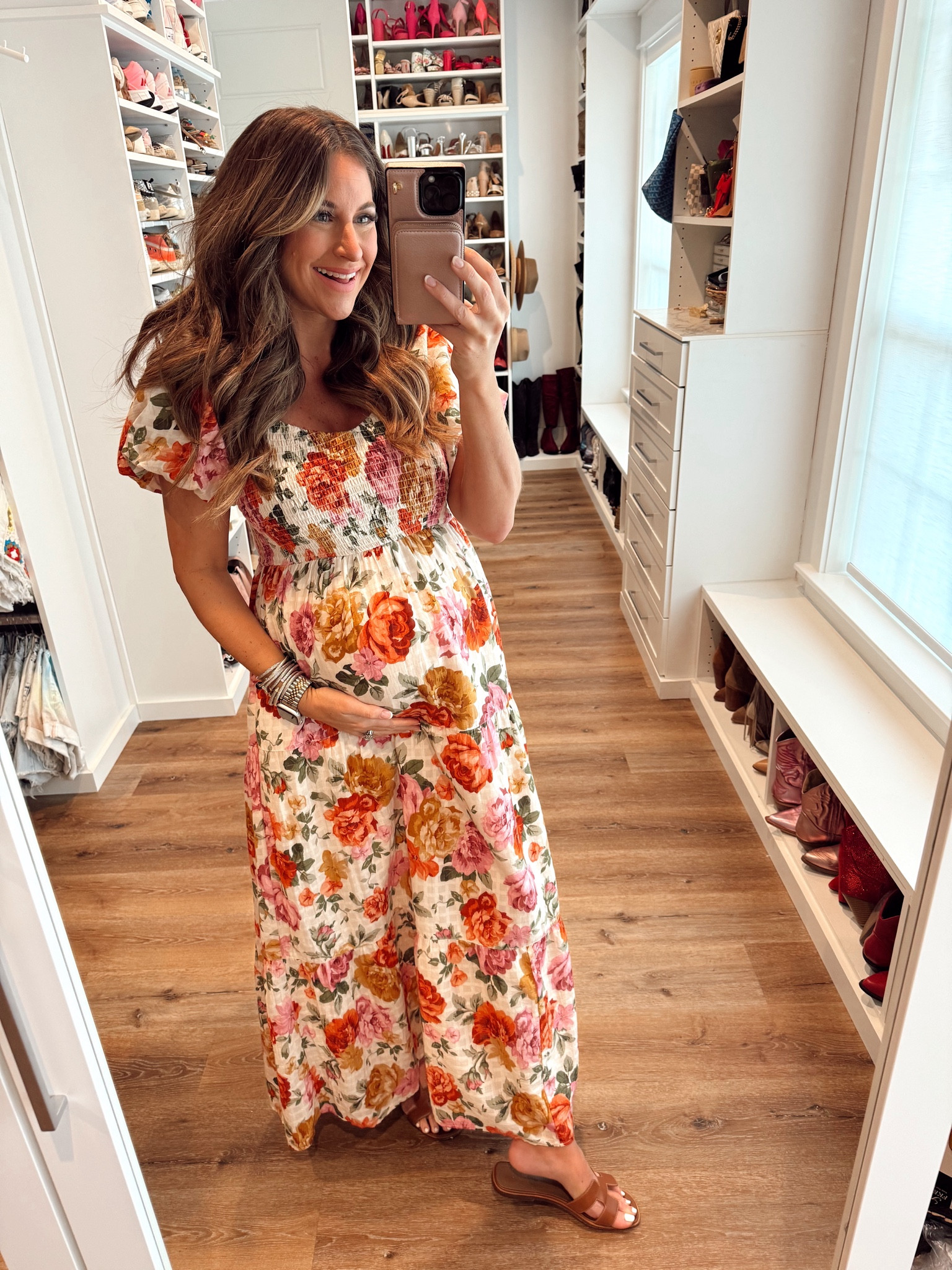 In a size medium in dress for my bump! Usually would have done a small! 