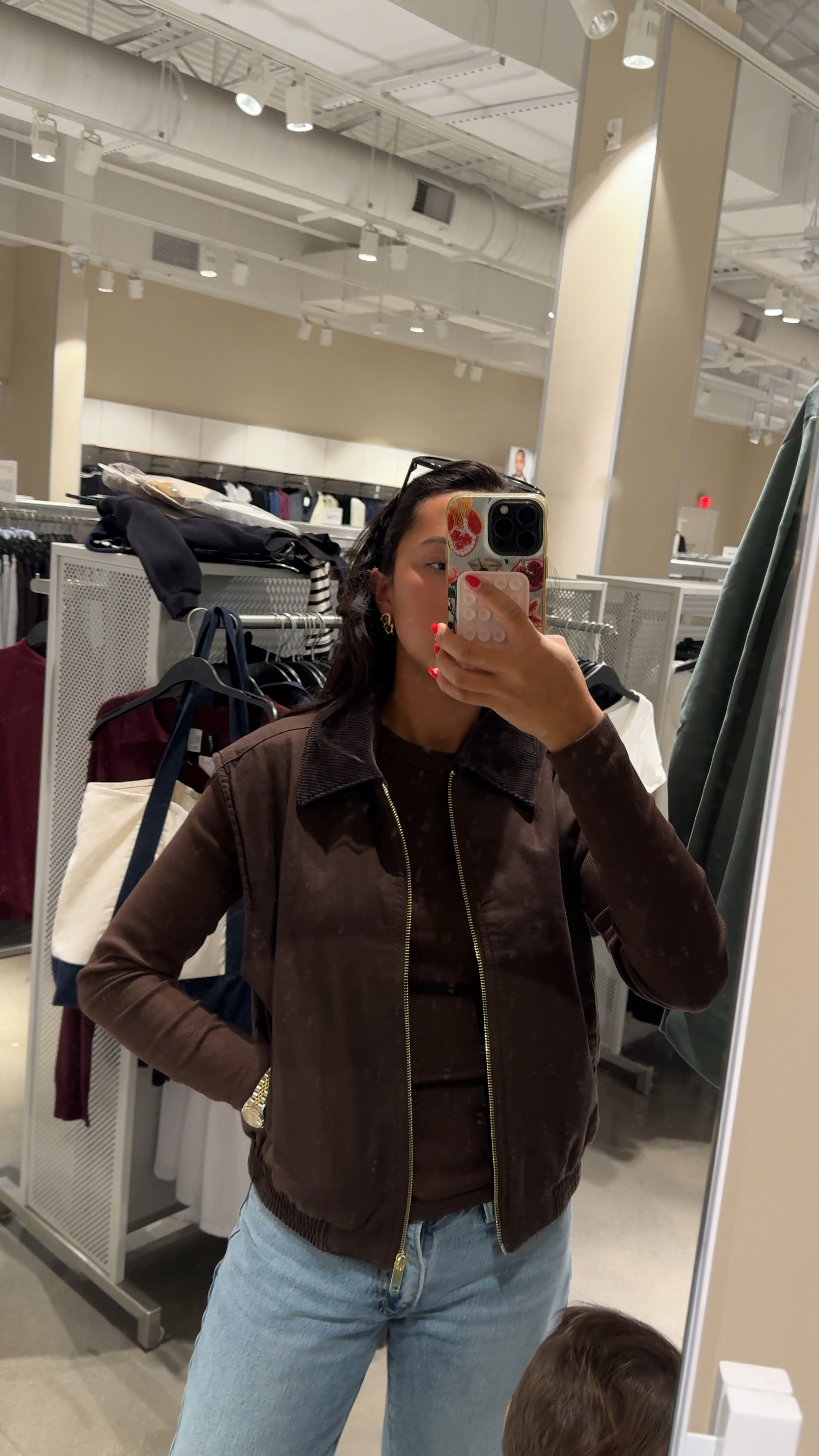 Chocolate barn jacket corduroy vest from H&M fall outfit 

#LTKSeasonal #LTKStyleTip #LTKFindsUnder50