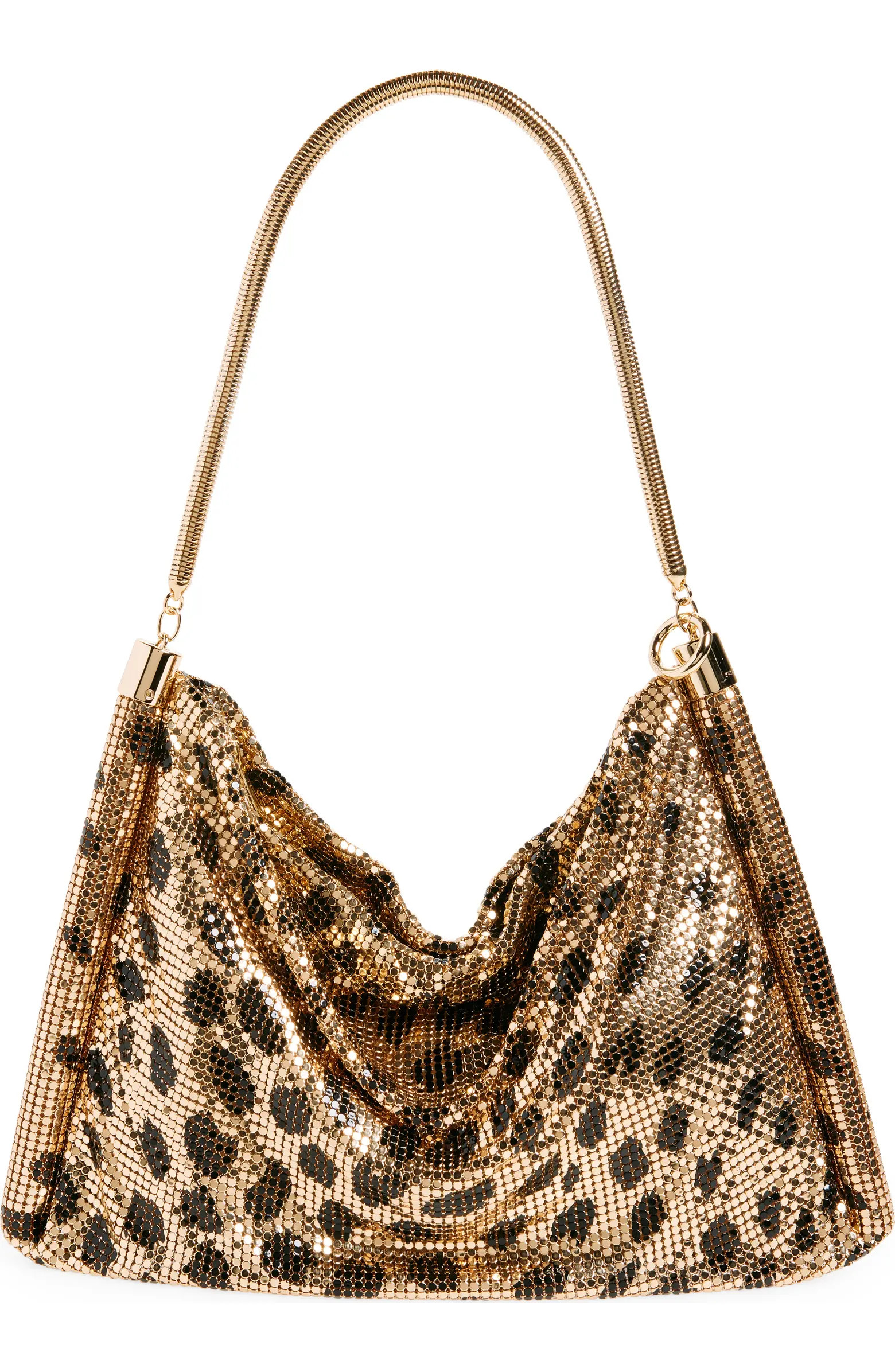 Rabanne Cheetah Print Mesh Shoulder Bag | Nordstrom | Nordstrom
